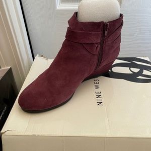 Nine West Purple Suede Booties